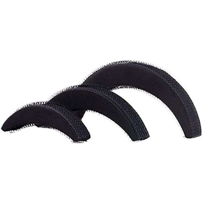 ASTRQLE 3pcs Black Different Size Bump It Up Volume Inserts Do Beehive Hair Pad Base Styler Insert Tool Hair Accessories - Image 1